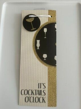 Wine Gift Bag "it's cocktails o'clock" NEW